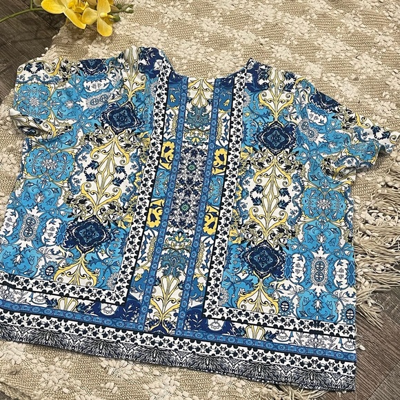 Allison  Daley Floral Print Top Size 2X - Picture 2 of 5